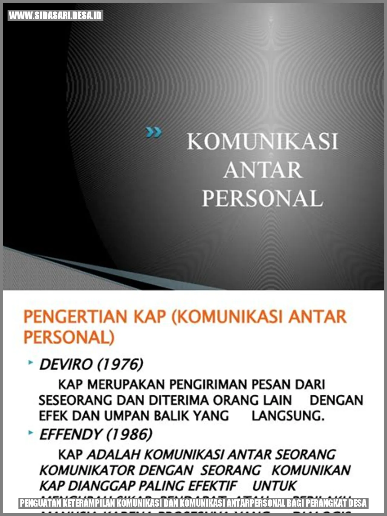 Penguatan Keterampilan Komunikasi dan Komunikasi Antarpersonal bagi Perangkat Desa