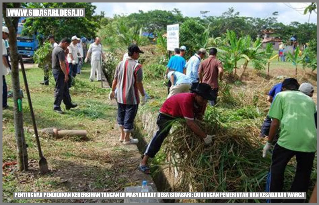 Gambar tentang pentingnya pendidikan kebersihan tangan di masyarakat Desa Sidasari